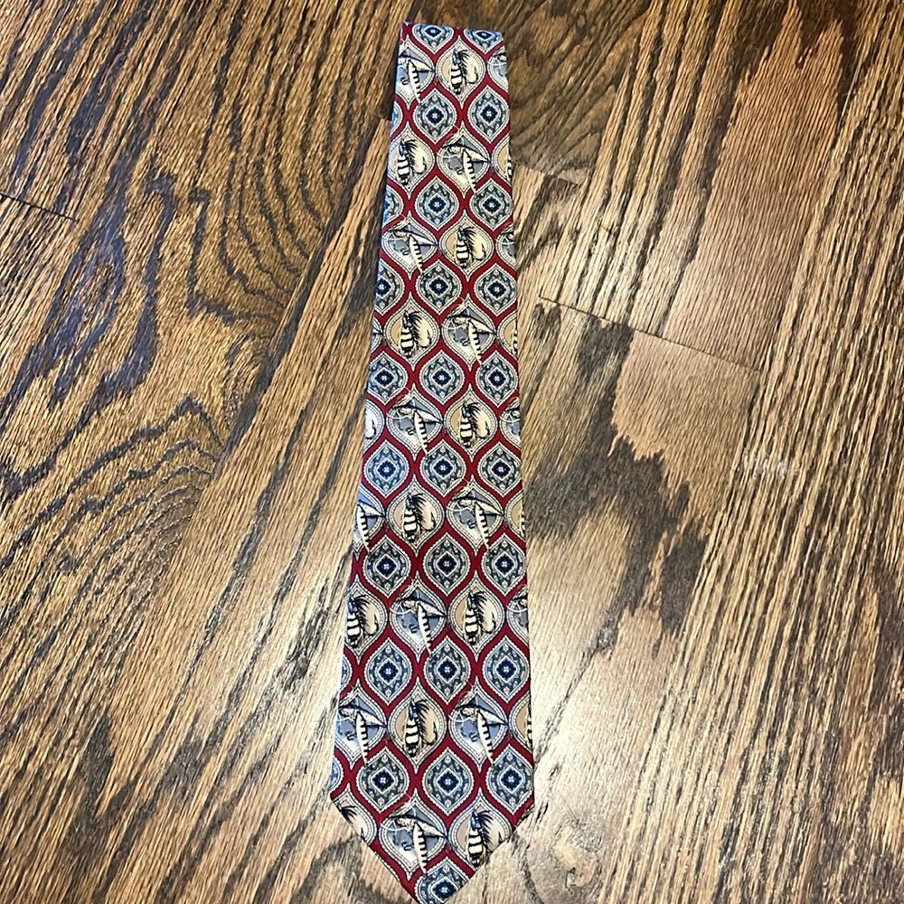 Ducks Unlimited Fishing Lure 100% Silk Men’s Tie